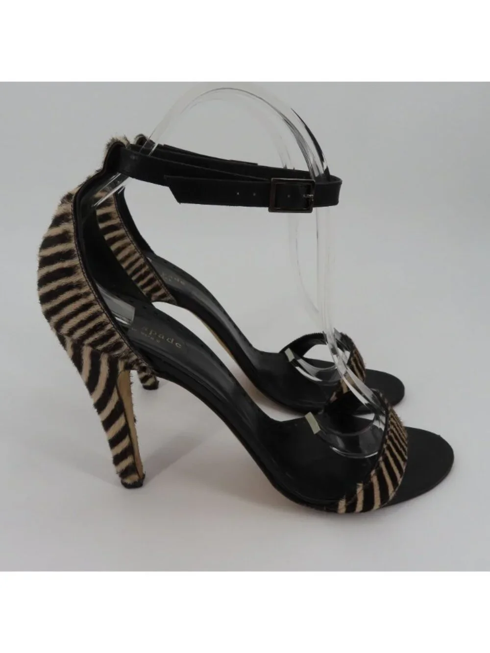 Kate Spade New York Womens 10 Animal Zebra Print Hair Open Toe High Heels